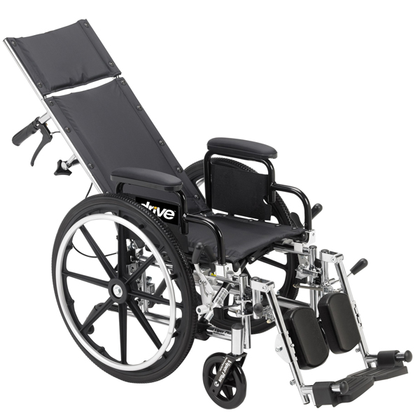 Viper Plus Light Weight Reclining Wheelchair - Elevating Leg Rest & Detachable Arms 12 Inch - Click Image to Close